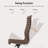 High Back Genuine Leather Armless Conference Room Chair with Aluminum Frame and Wheels, Swivel Armless Desk Chair, Top Grain Leather Office Chair-1599099484