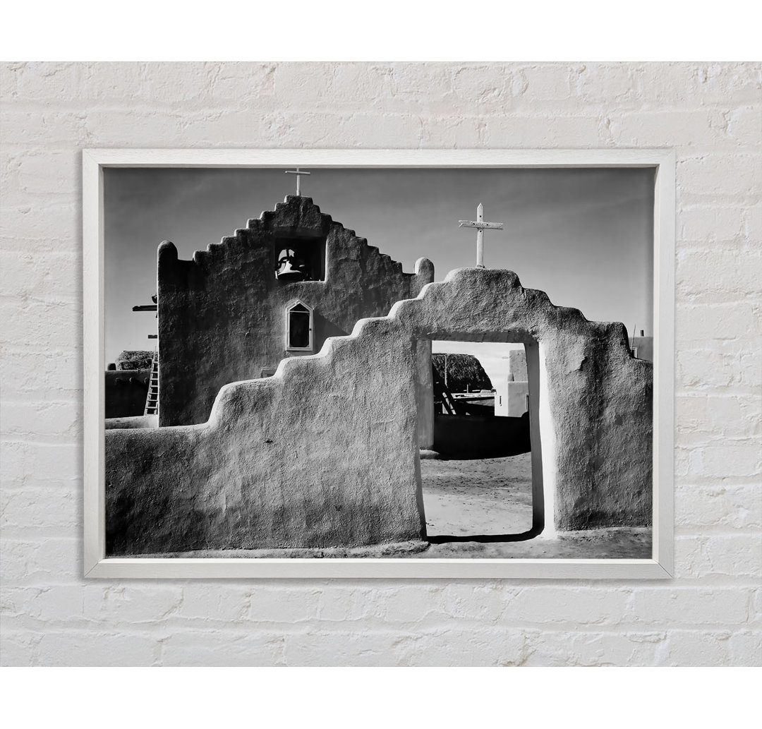 Ansel Adams Kirche in Taos Pueblo New Mexico 2 - Druck