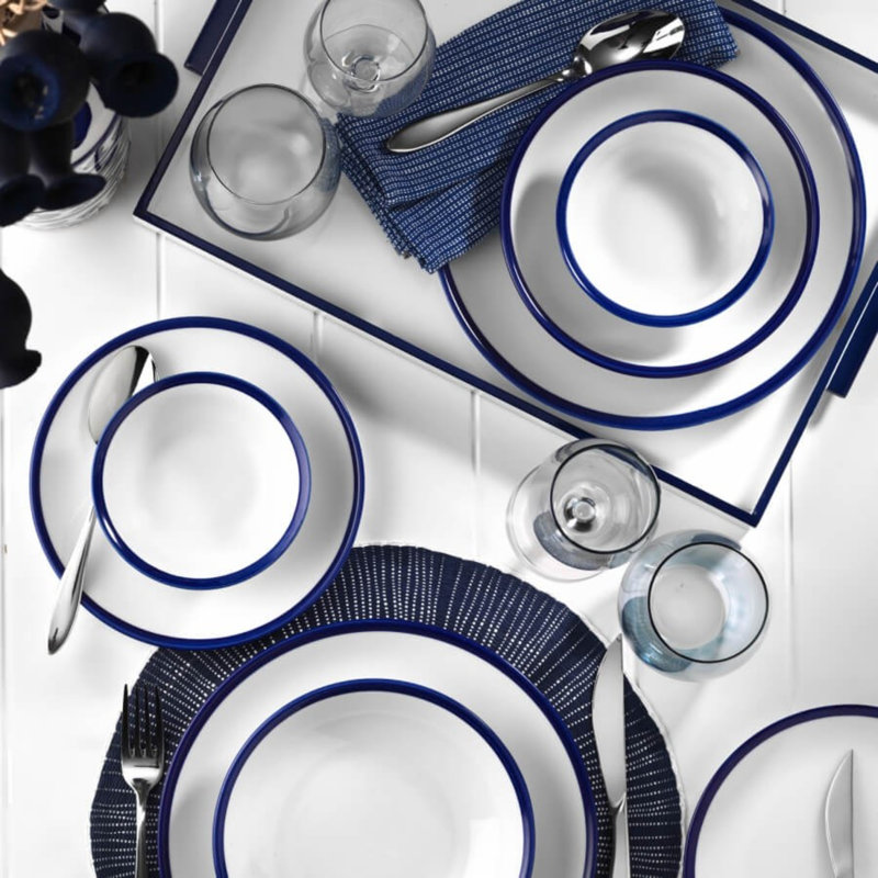 Casimire Piece Porcelain China Dinnerware Set - Service for 6