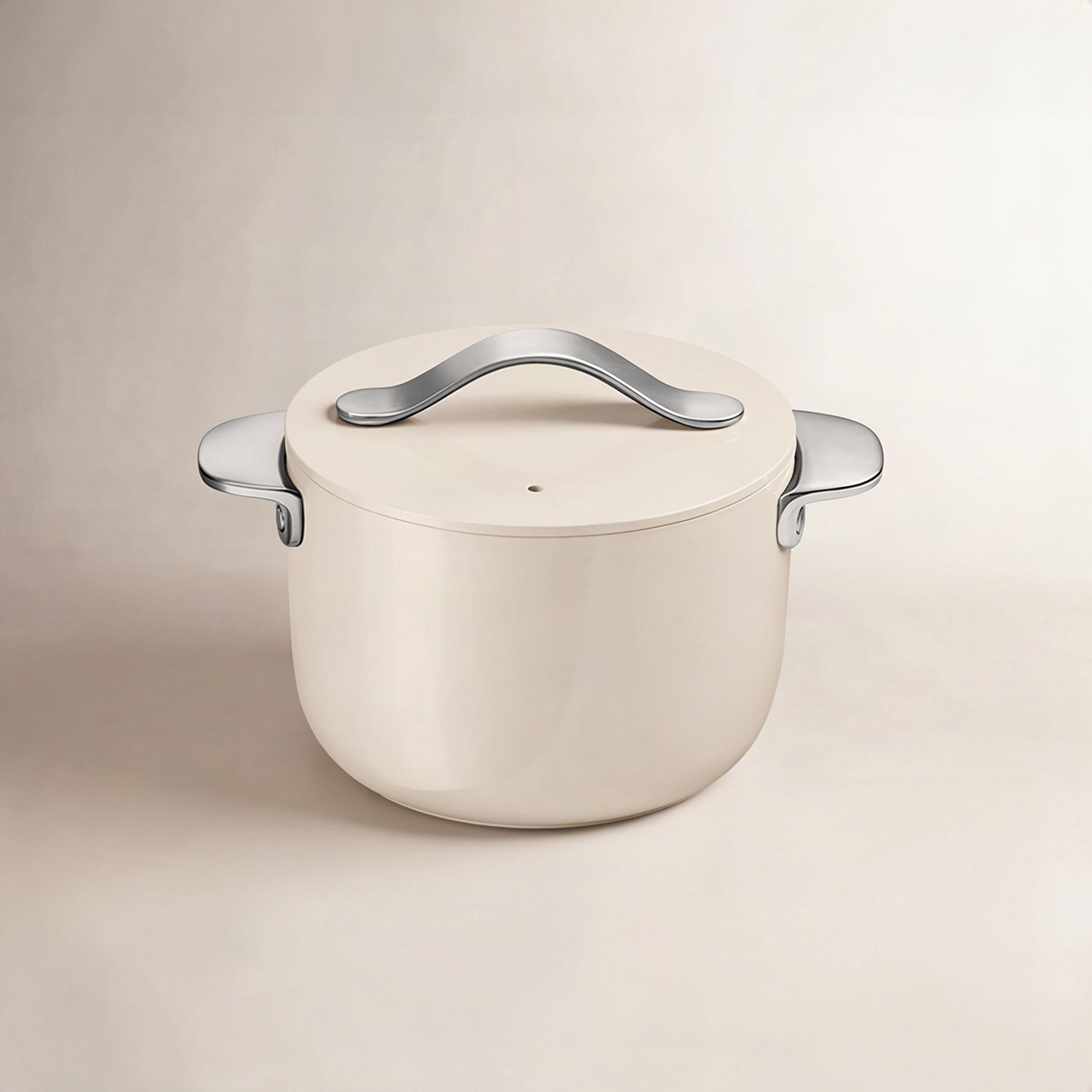 Caraway Ceramic Non-Stick Petite Cooker, 2 quarts, Cream
