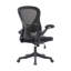Chaise de bureau en filet noir avec support lombaire et accoudoirs relevables Techni Mobile