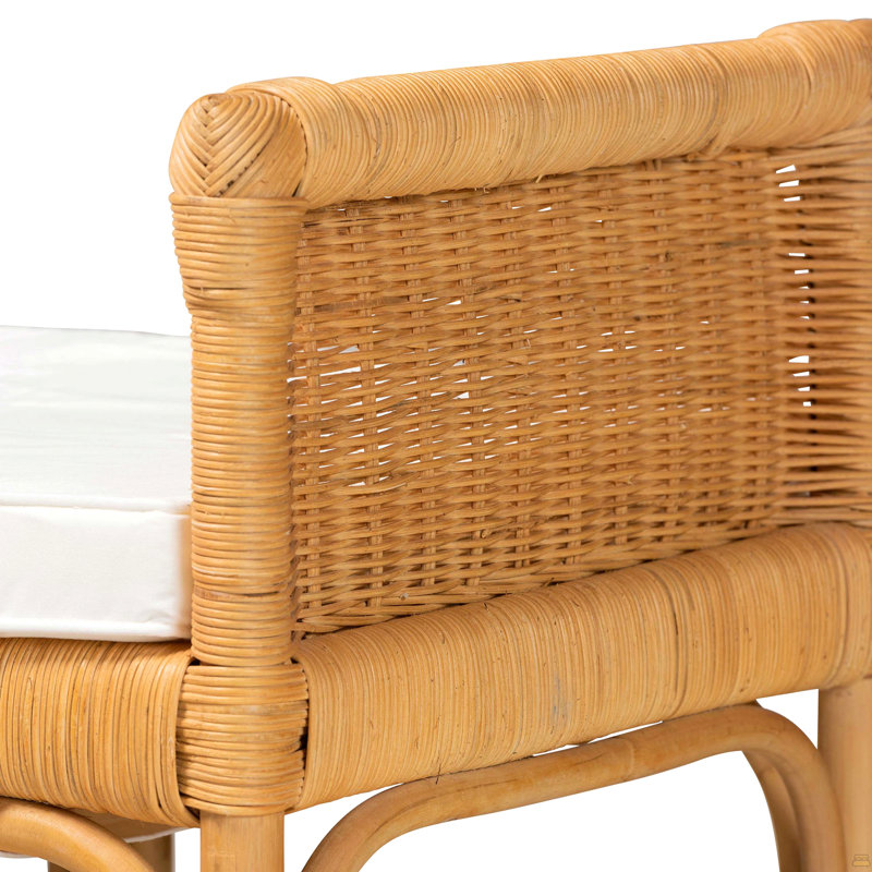 Banc en rotin brun moderne Modern Bohemian