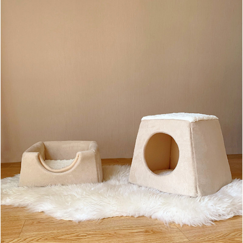 Waithman Cotton Pet Bed, Beige