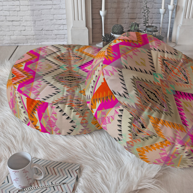 Housse et insert de coussin à motif rond