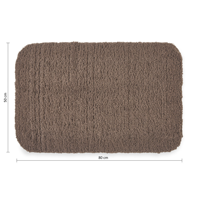 Alheli Non-Slip Bath Rug, Chocolate