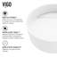 Lavabo de salle de bain rond fait à la main blanc mat L 15 po x l 15 po x H 5 po Starr