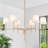 Agathon Transitional Modern Chandelier With White Fabric Shades-430269939