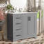 Meuble-lavabo avec tablette réglable et 3 tiroirs-1033906080