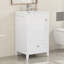 Meuble-lavabo de salle de bain avec lavabo, porte à fermeture douce, support de rangement et tiroir pour une organisation et un style améliorés