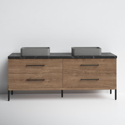 Ensemble de meuble-lavabo double 72 "