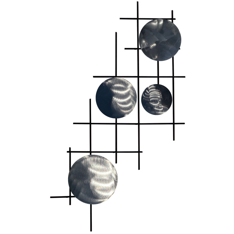 Satellites décoratifs en métal, Argent poli