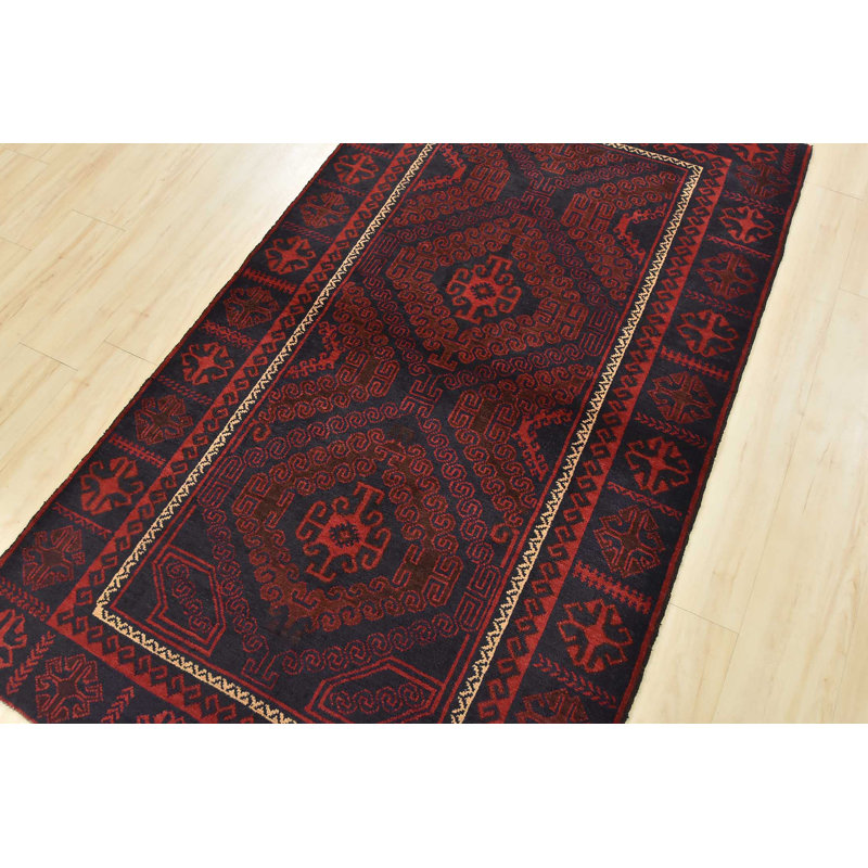 Tapis bleu unique de 3 pi 10 po x 6 pi 10 po