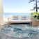 Machine Washable Indoor/Outdoor Xhevrie Teal Rug