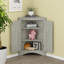 Armoire de rangement triangulaire pour salle de bain avec tablettes réglables, armoire de sol autoportante moderne-114229556