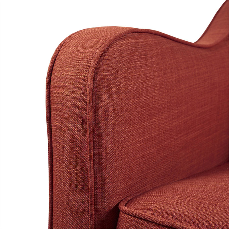 Logan 360-Degree Swivel Chair, Red Polyester