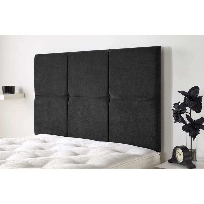 Upholstered Headboard, Small Double (4'), Charcoal