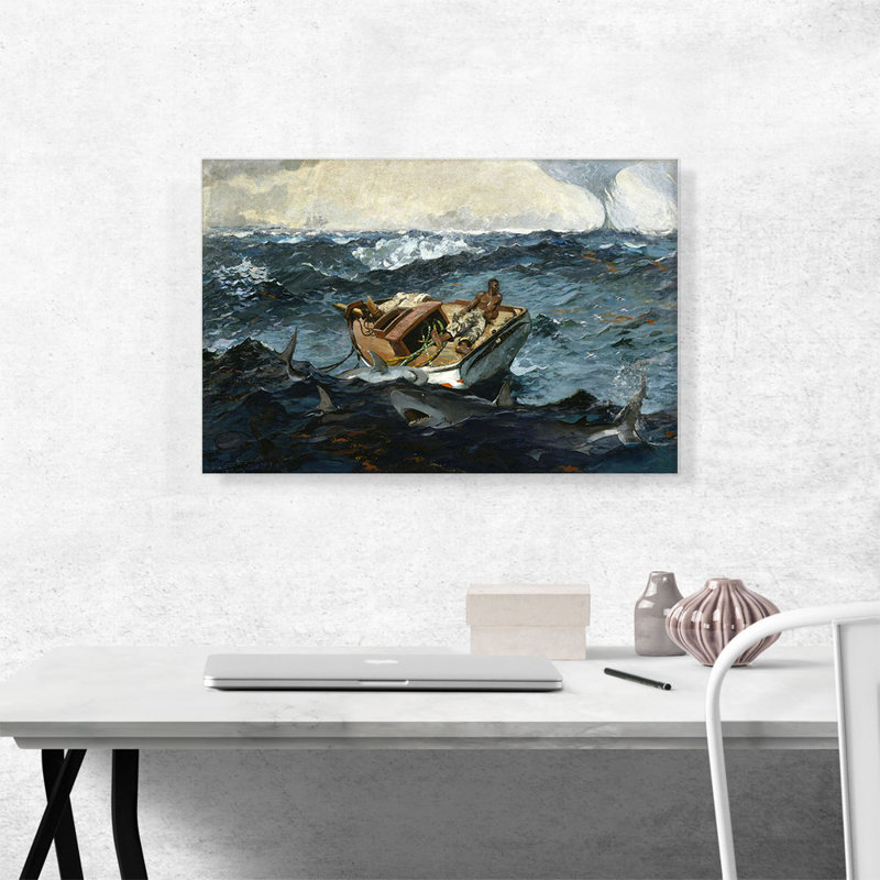 «The Gulf Stream 1899» par Winslow Homer, reproduction d'art sur toile tendue, H 18 po x l 26 po x P 0,75 po