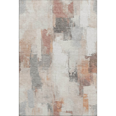 Premium Machine Washable Pinkston Abstract Rug