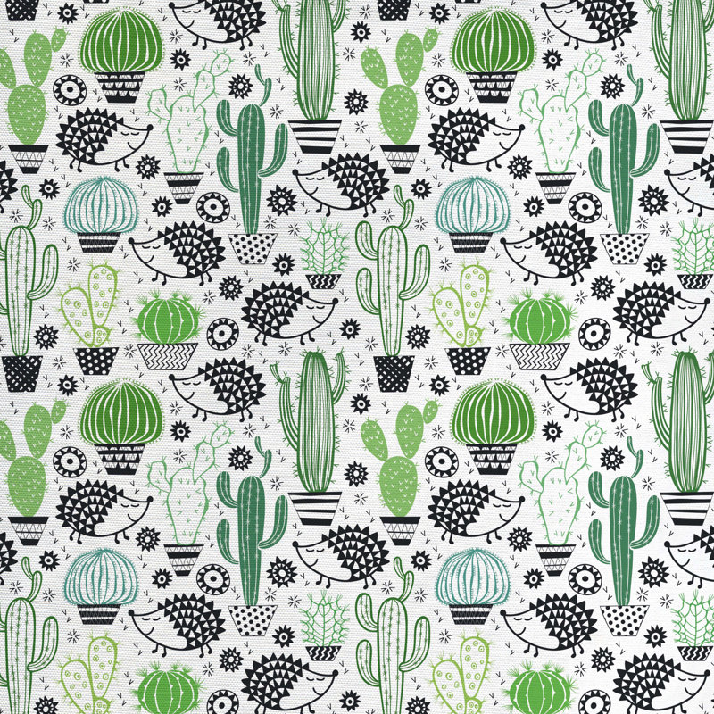 Tissu cactus, l 58 po x L 72 po