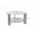 Modern Coffee Table with 100% Tempered Glass Top, 29.5 x 15.7 x 29.5 inches | Durable 100% Melamine Coated Particle Board Frame, Thickness: 0.7 inches | Stylish Design, Perfect for Living Room & Contemporary Spaces, 33 lbs Capacity-47707158-47707625