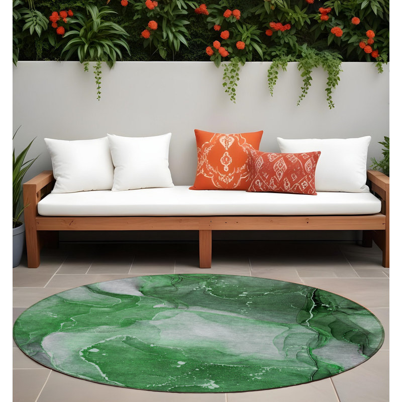 Tapis extérieur rond 8 po Emerald