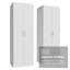  Ensemble de rangement de garage 4 portes 8 tablettes utilitaires L 47 po Unité d'organisation en bois pour le garage et les outils 6 tablettes réglables anti-basculement - blanc-1518623972