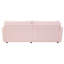 Chaise longue double rose de 260 cm de profondeur, revêtement en velours côtelé et ports de chargement