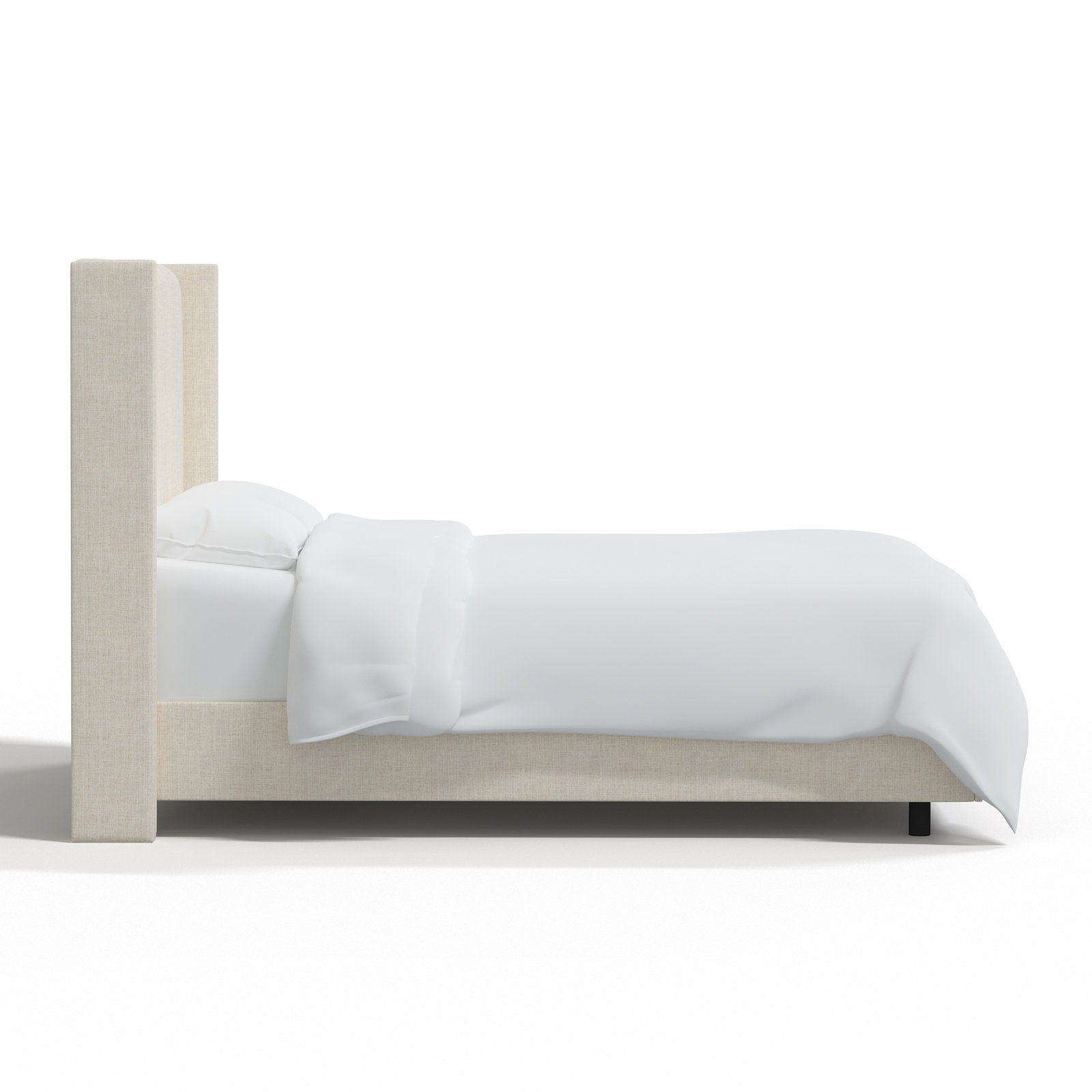 Hanson Linen Upholstered Wingback Bed, Classic Talc Linen, California King