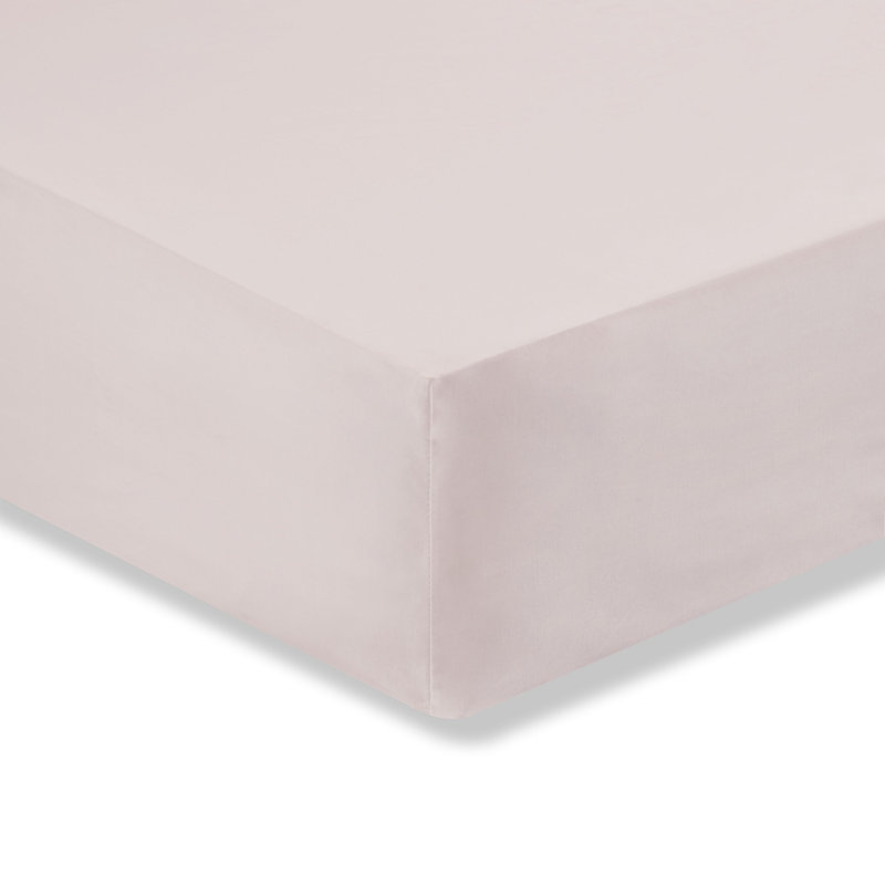 Egyptian-Quality Cotton Fitted Sheet, Kingsize (5'), Blush