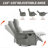 Heat Massage Manual Recliner Chair With Rocker And Swivel In Fabric For Living Room-1068872033