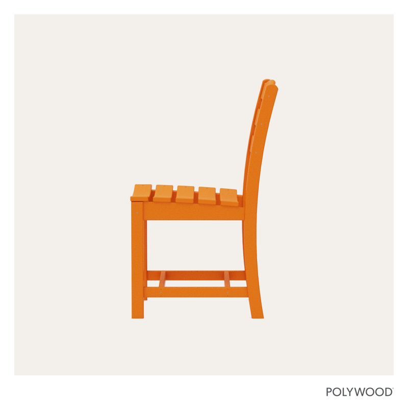 Chaise d'appoint d'extérieur POLYWOOD La Casa Café, Orange
