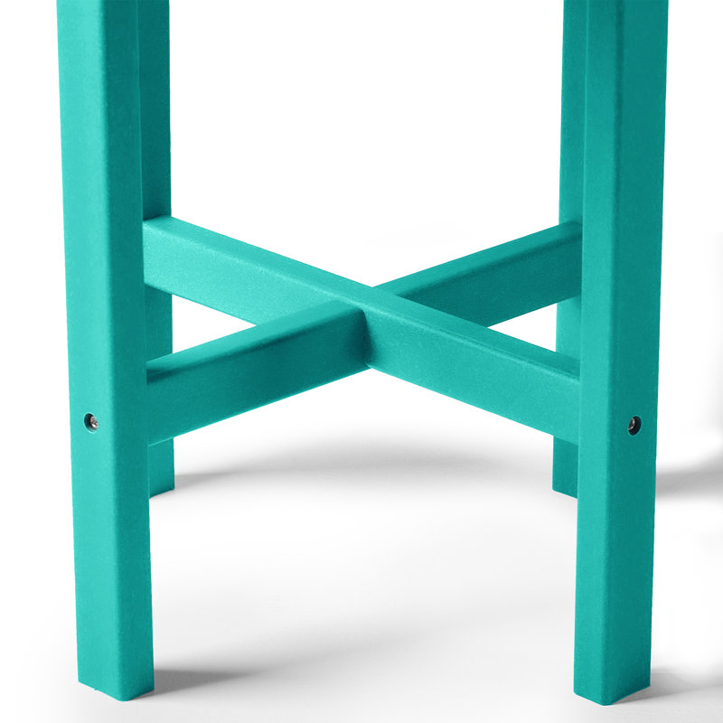 Altura Salvo 18" W Round Outdoor Side Table, Turquoise