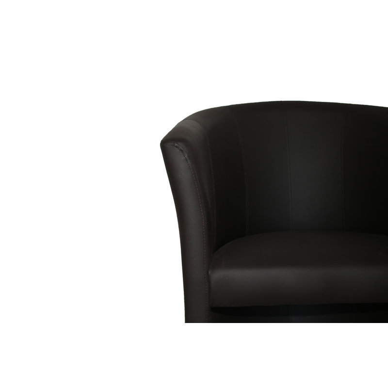 Allenhurst Leather Barrel Chair