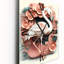 Horloge murale flamant blanc sur fond rose - animaux-219479976