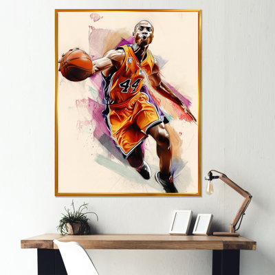 " Drawing Basketball Payer In Action "