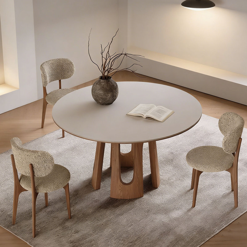Table de salle à manger Wabi-Sabi, 5 pièces: table, 4 chaises, H 29,5 po x L 47,2 po x l 47,2 po
