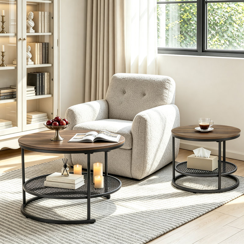 Coffee Table with Storage, Brown