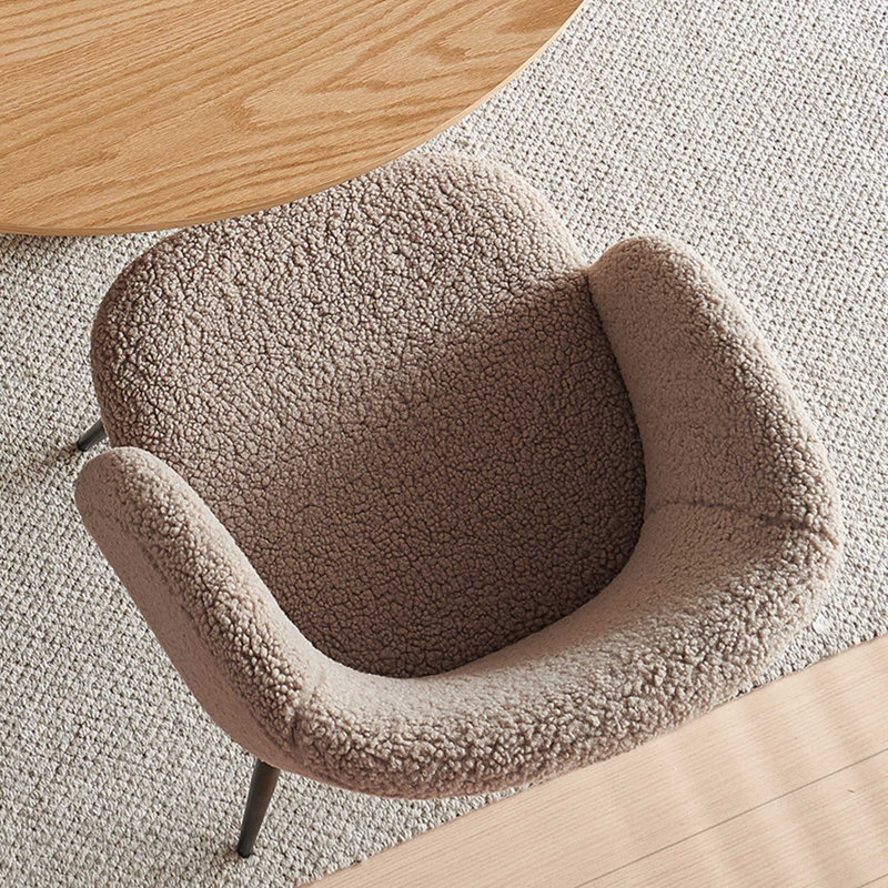 Maxton Fuax Fur Chair, Brown