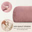Canapé modulable rose 2 places en velours côtelé avec 2 poufs, design lounge bas-426461253