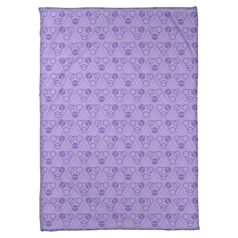 Couverture polaire à cercles classiques, l 60 po x L 80 po, Mauve