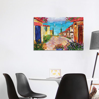 Lake Como 1 Piece Wrapped Canvas Painting