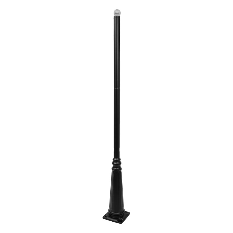 Lampadaire d'extérieur en métal robuste 7,87 pi, H 94,49 po x l 10,63 po x P 10,63 po
