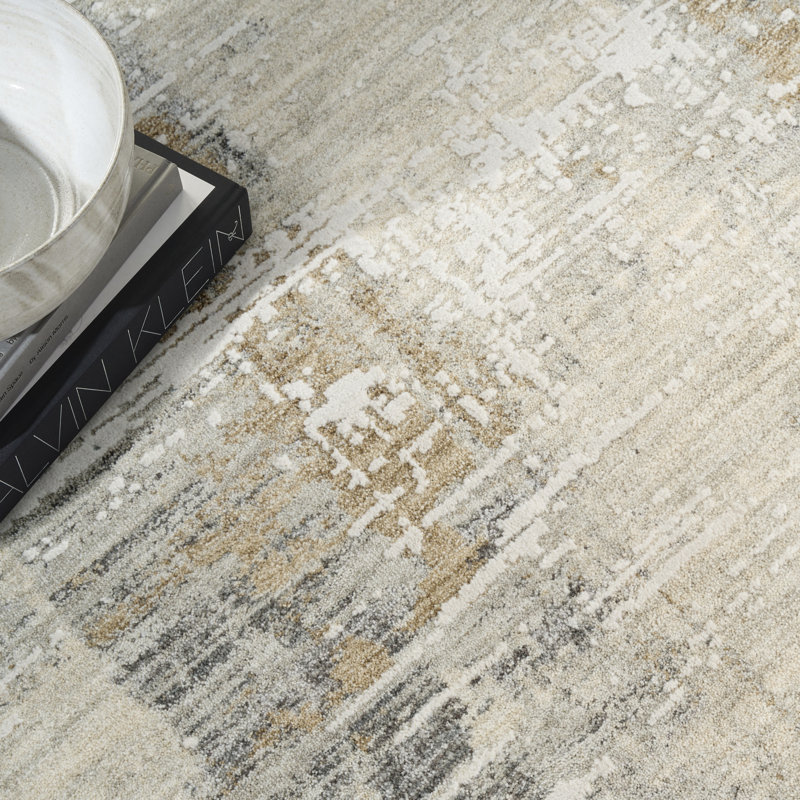 Calvin Klein CK078 Summit 7'10" x 10'2" Ivory Multicolor Modern Indoor Rug, Rectangle 7'10" x 10'2"