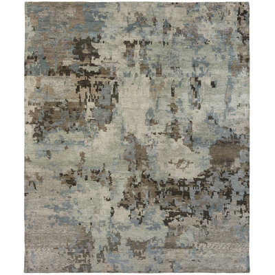 Aurora Drift Hand Knotted Abstract Area Rug