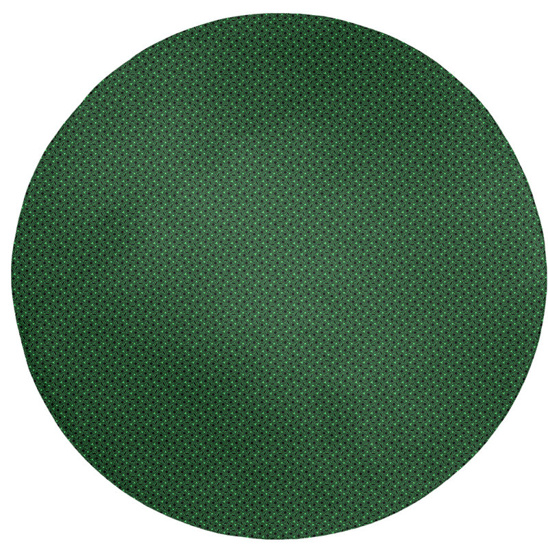 Tapis de zone verte en treillis reg patterns subalterne, Rond 5 pi