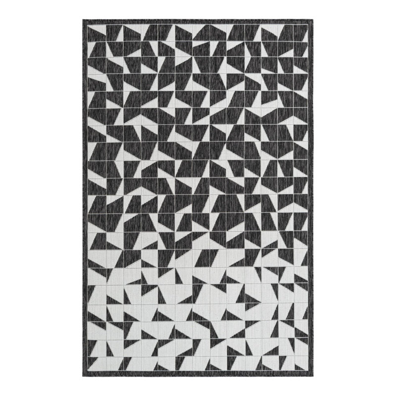 Tapis intérieur / extérieur d'extérieur moderne, Rectangle 5 pi 3 po x 8 pi