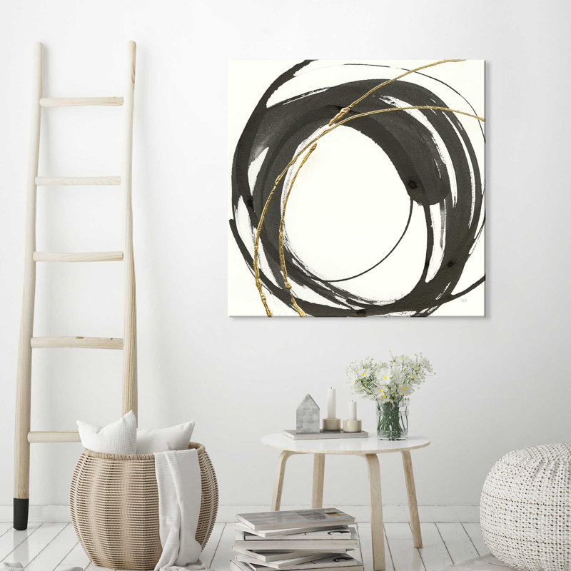 «Gilded Enso IV», reproduction, H 18 po x l 18 po x P 1 po, Toile tendue