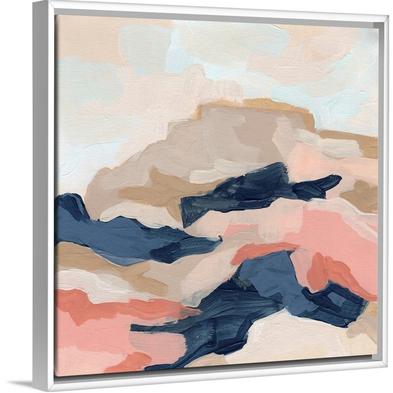 «Dappled Mesa II» par June Erica Vess - reproduction de photo, H 22 po x l 22 po x P 1,75 po, Cadre blanc