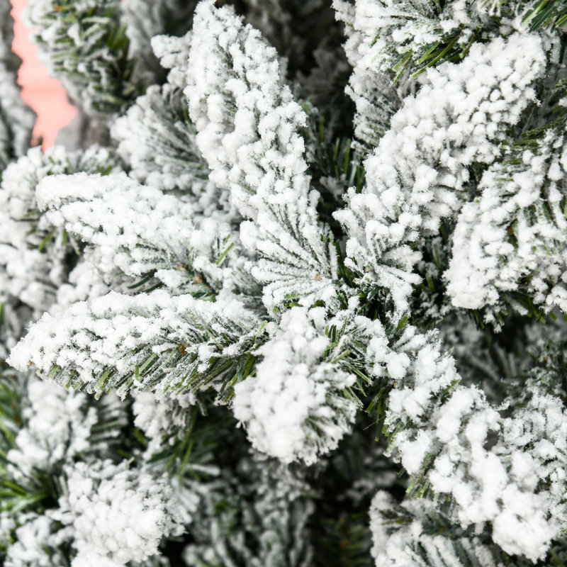 Arbre de Noël enneigé de 7,5 pi, structure de branche réaliste, ignifuge, arbre de 7,5 pi facile à assembler, forme, proposé