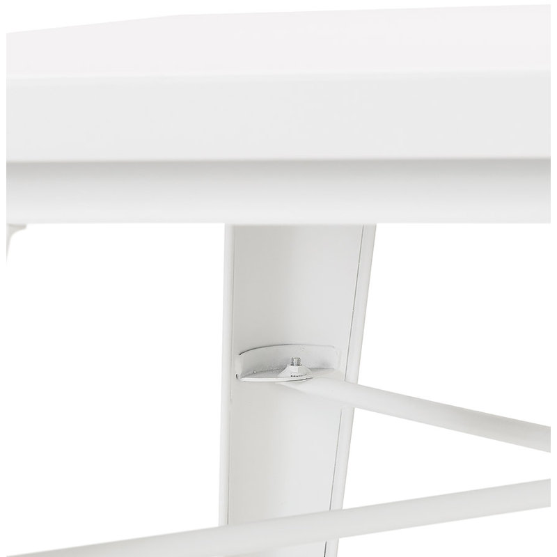 Jayvir Metal Dining Table, White